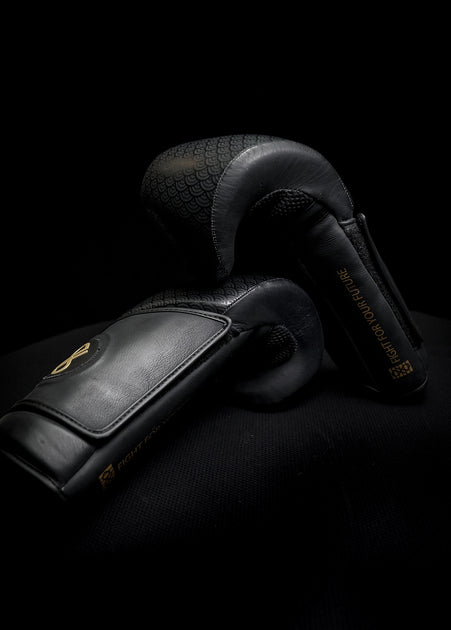Buddha Legend Broken Black Leather Boxing Gloves > Free Shipping